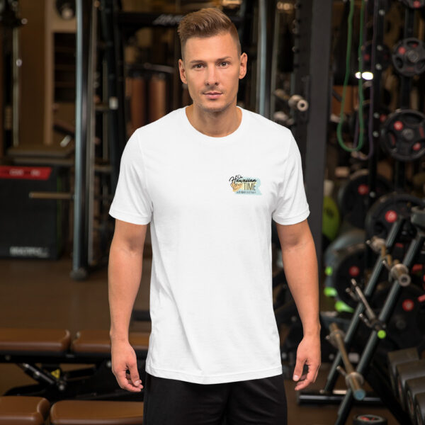 Small logo on chest & big logo on back - Short-Sleeve Unisex T-Shirt - Image 3